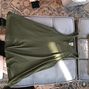 Free People Army Green Tank Top
